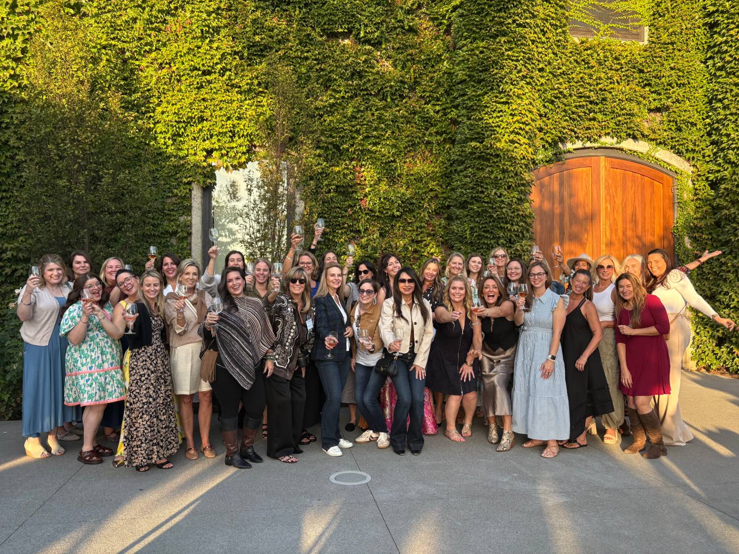 Helen Armstrong with leadHER Summit attendees, Napa CA